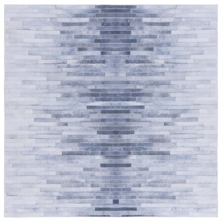 Safavieh 6 x 6 ft. Faux Hide Light Gray & Gray Power Loomed Square Area Rug FAH516F-6SQ